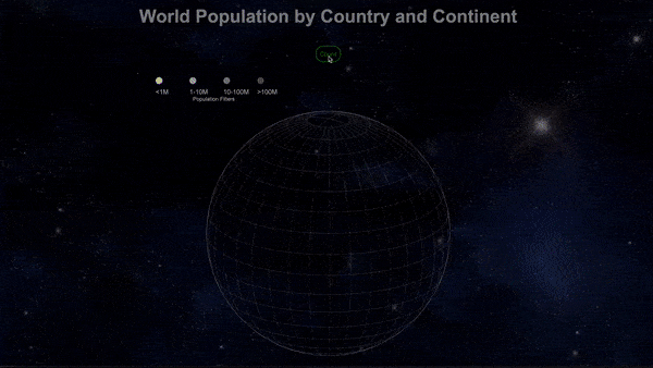 Animated world population map
